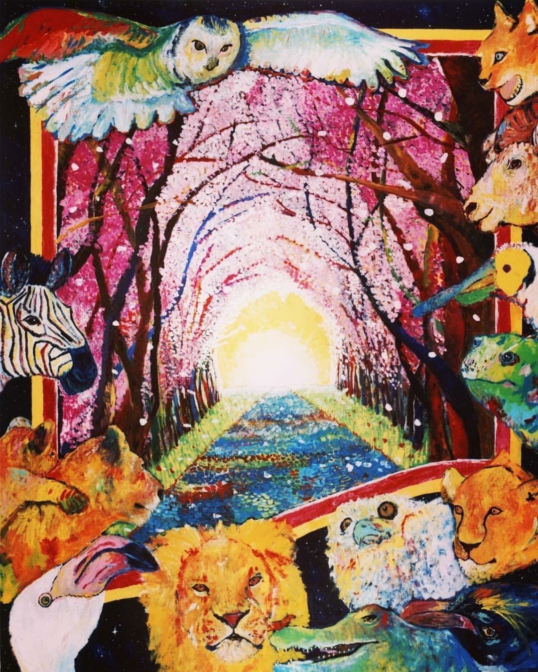 生命が道を歩む姿を描いた作品
